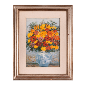 MICHELE CASCELLA - OLIO SU TELA -"VASO CON FIORI"
